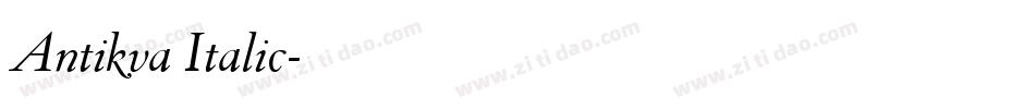 Antikva Italic字体转换